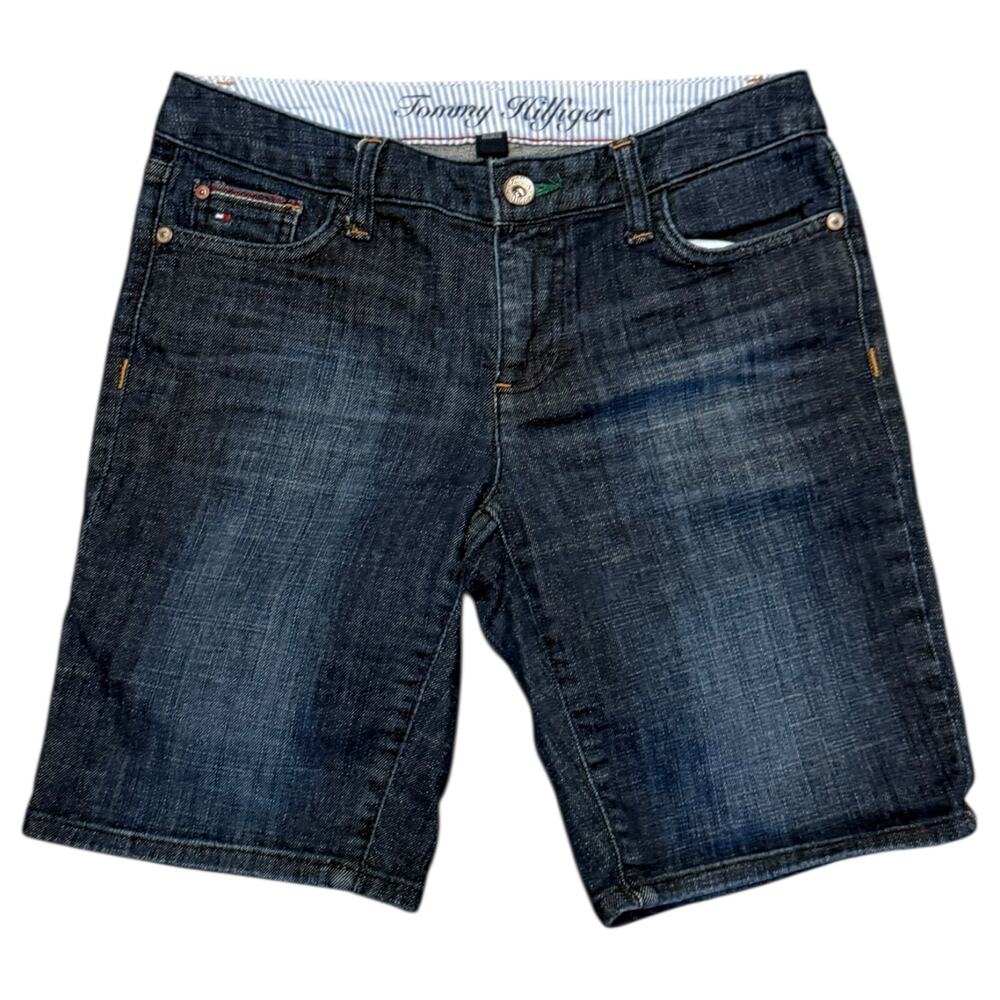 Tommy Hilfiger Dark Blue Denim Bermuda Shorts Size 0